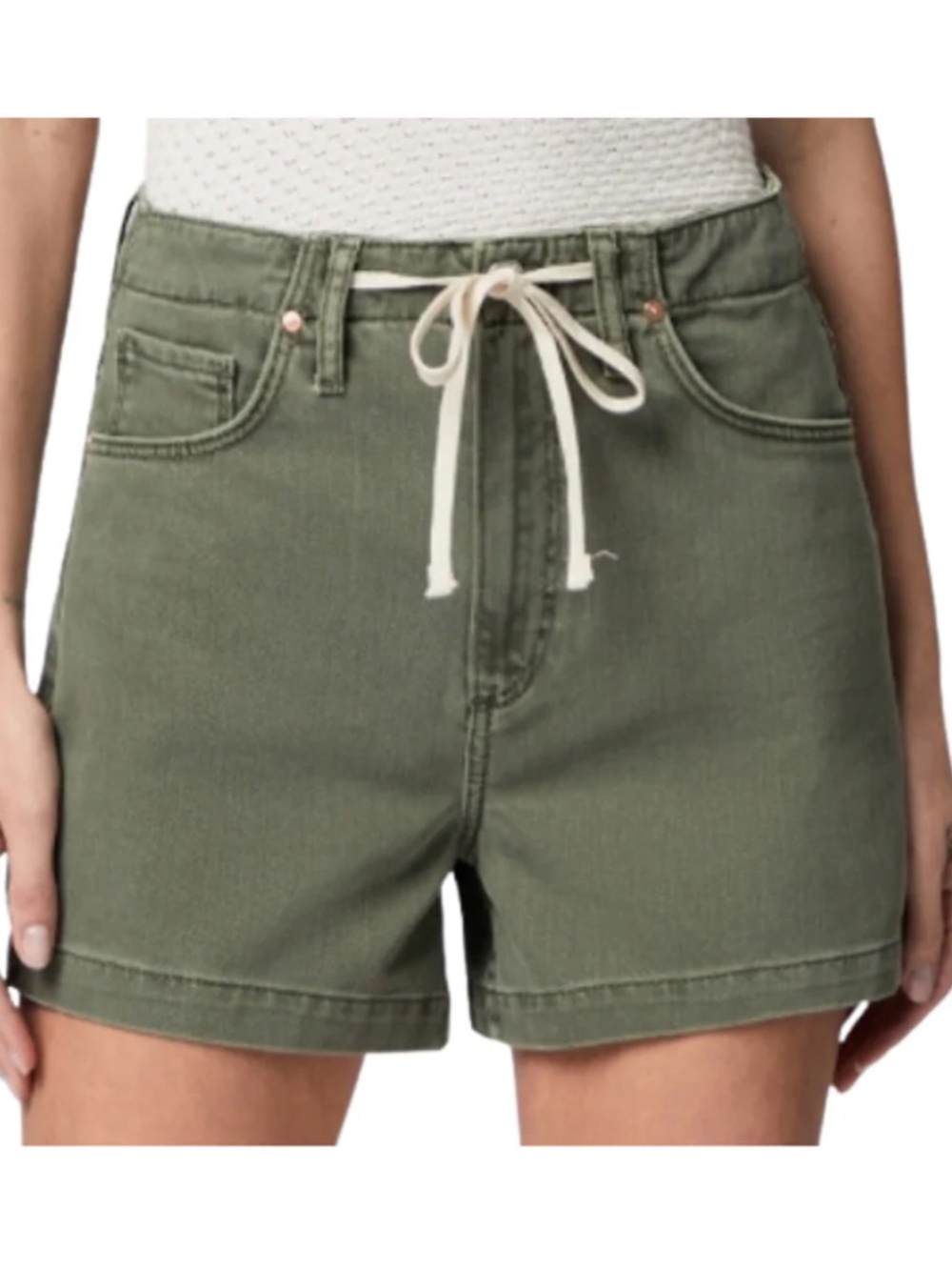 PAIGE Zoey Short With Tie (Vintage Ivy Green)